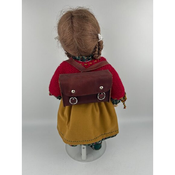 Original Käthe Kruse Stoffpuppe Doll Evchen With Red Sweater & Backpack - Picture 3 of 10